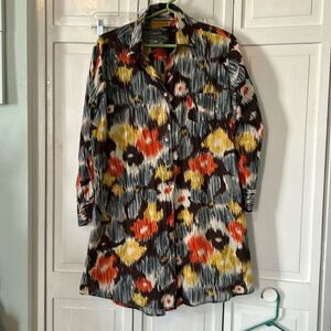 Roberta Freymann 100% cotton Tunic Blouse - Size XL